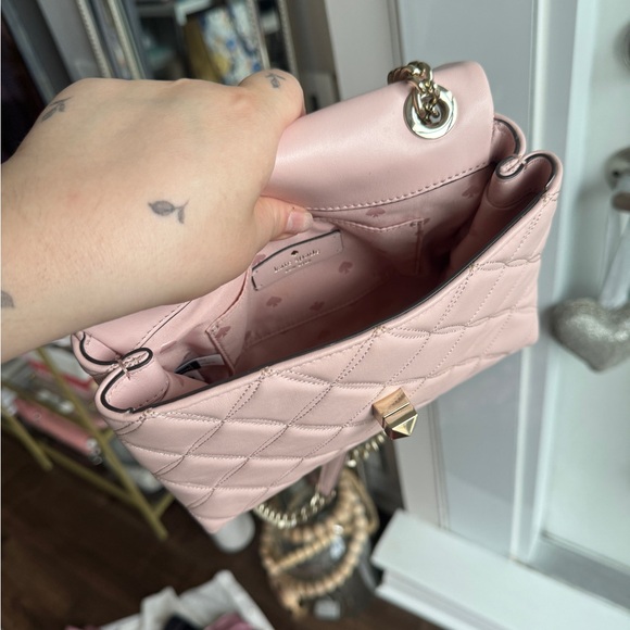 Kate Spade Pink Quilted Flap Purse - Picture 6 of 8